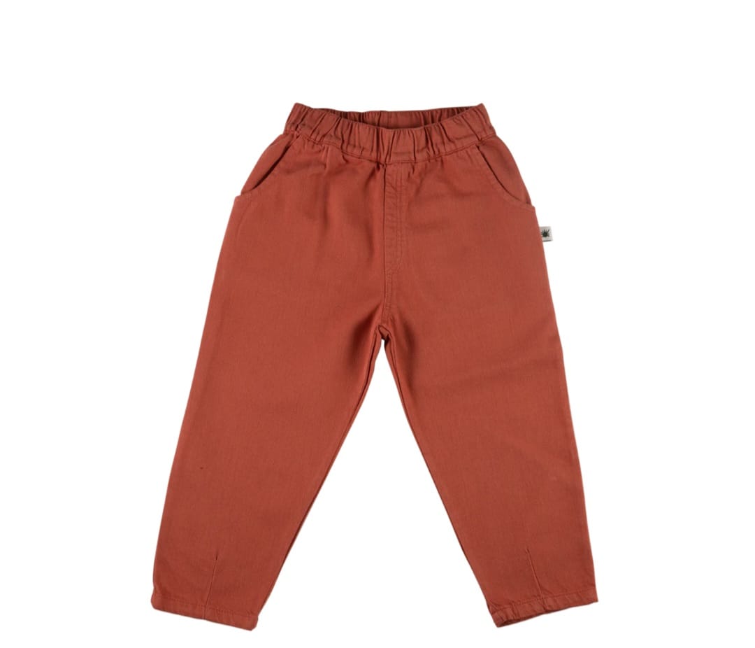 "Slouchy" Canvas Pants - Terracotta