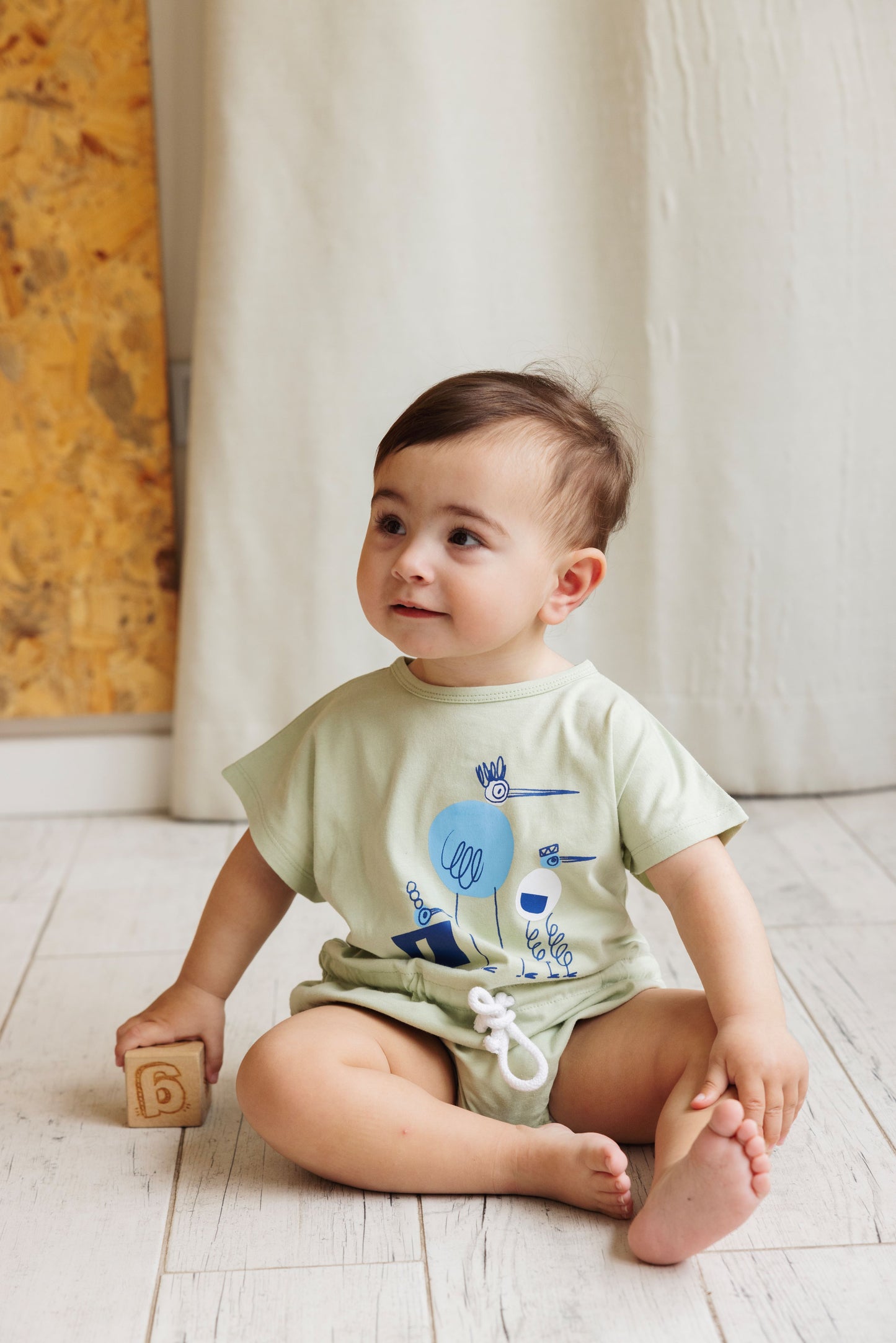 “Butterfly” Romper - Aqua