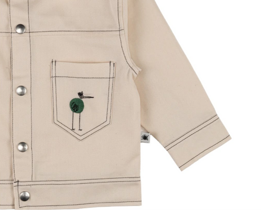 "Street" Light Canvas Jacket - Anthracite Stitches