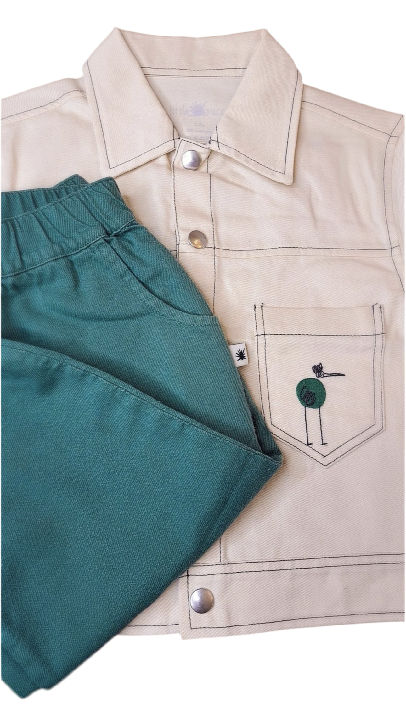 "Slouchy" Canvas Pants - Deep Green
