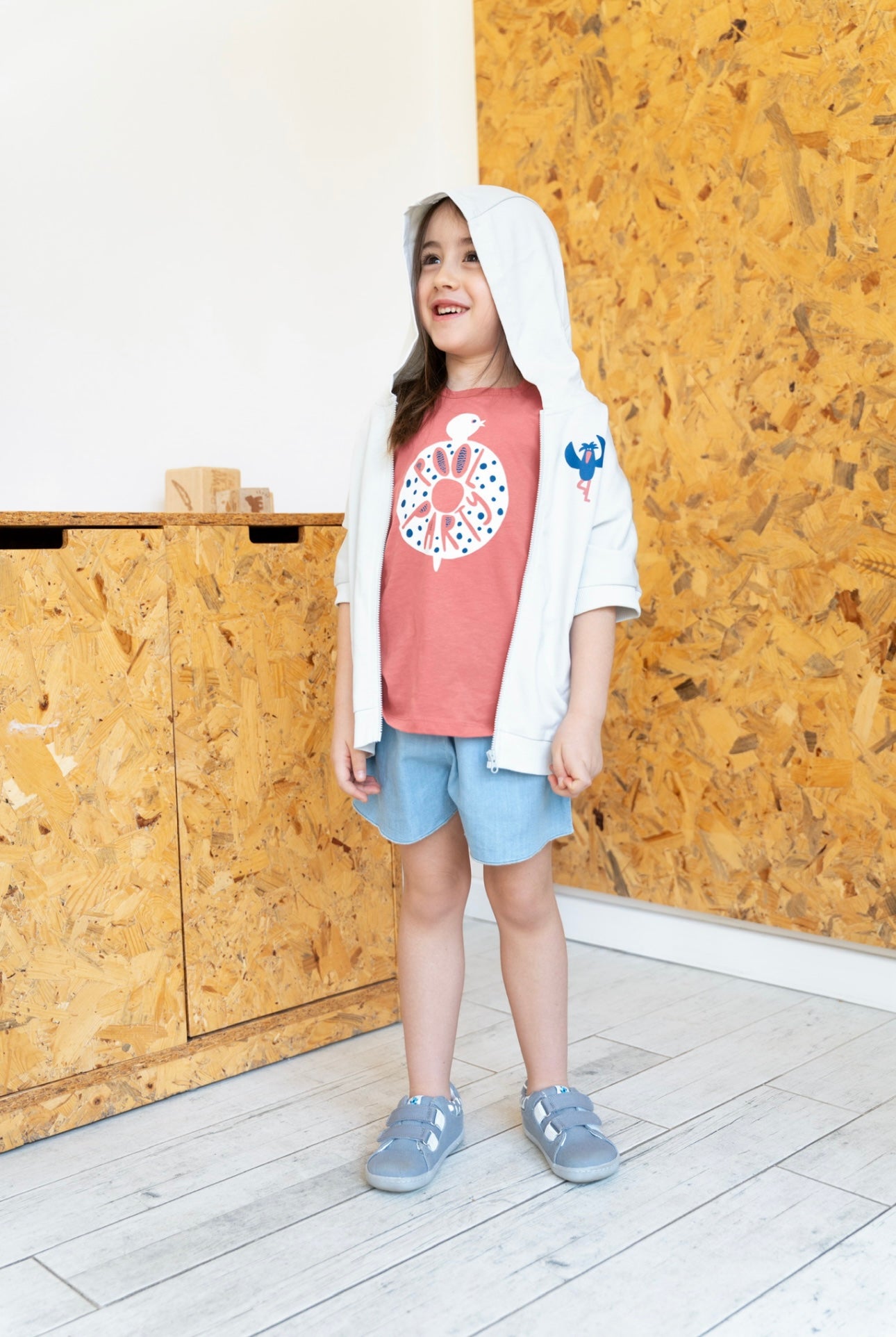 « Breeze » Light Hooded Sweatshirt - Light Grey