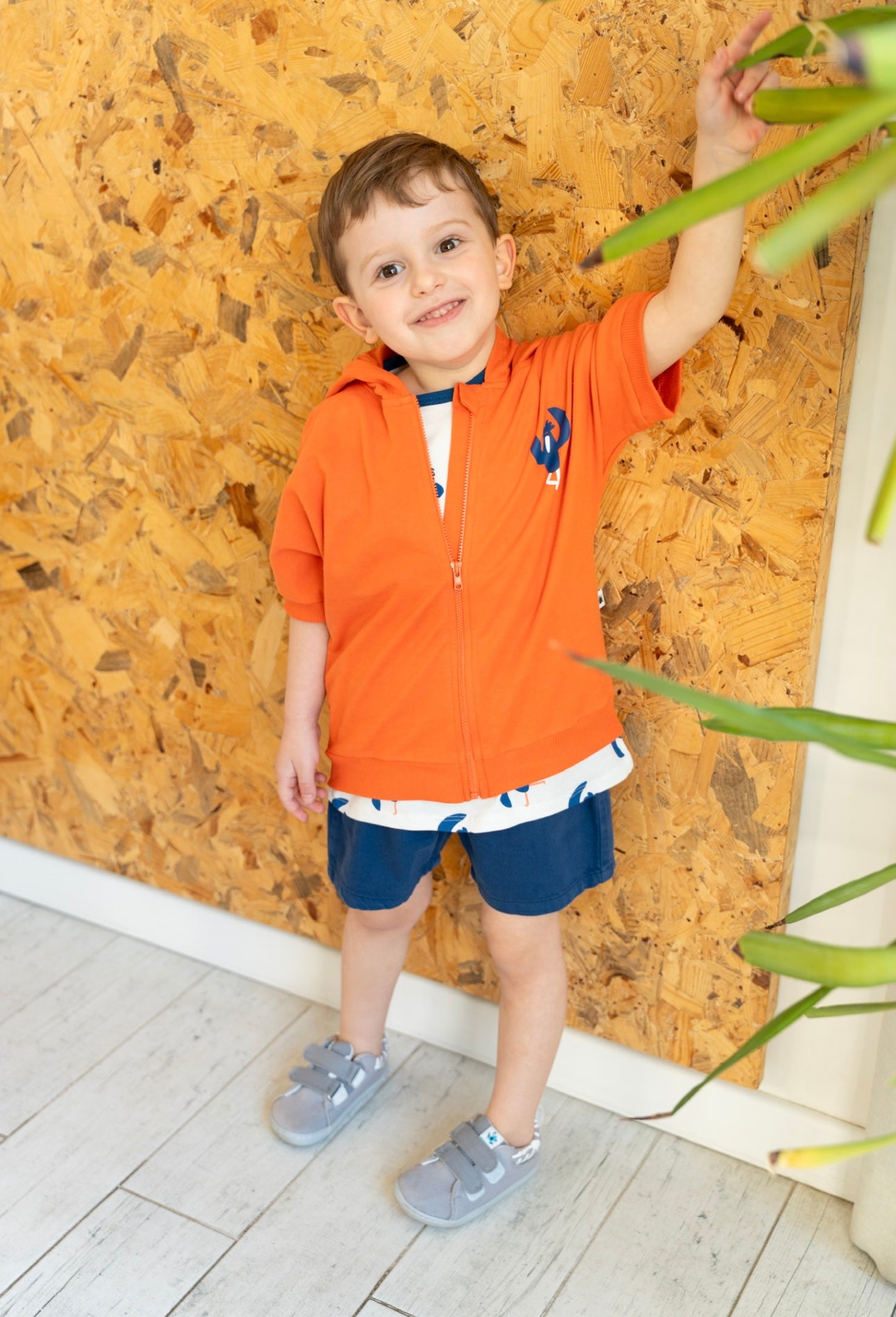 « Breeze » Light Hooded Sweatshirt - Orange