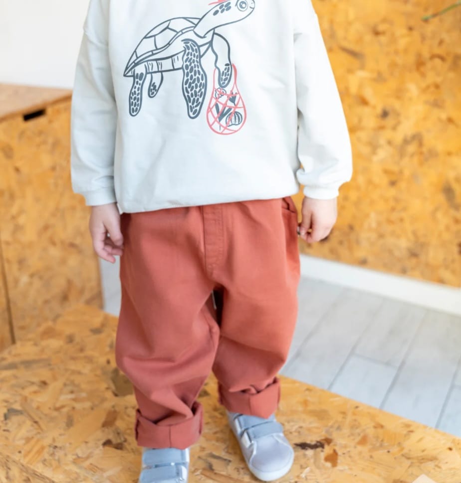 "Slouchy" Canvas Pants - Terracotta